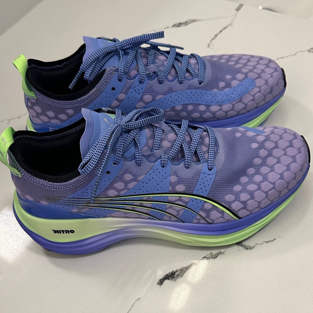 Puma Women's Violet and Lime Athletic Shoes